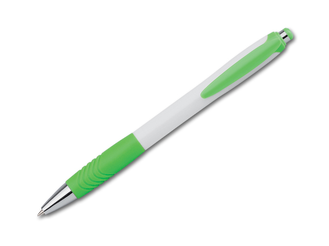 ABISKO plastové kuličkové pero, modrá náplň, Světle zelená