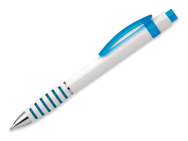 AISHA plastové kuličkové pero, modrá náplň, Světle modrá