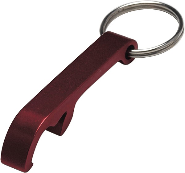 ALVAR kovový otvírák - přívěsek na klíče, červená