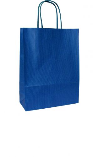 ANKA 18 Modrá papírová taška 18x8x25 cm, kroucená držadla
