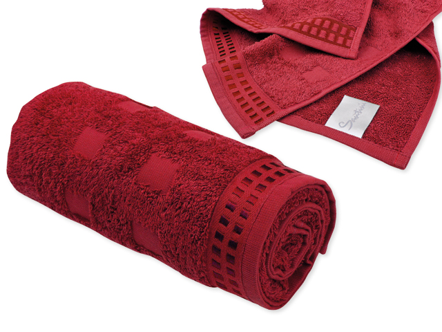 ARIEL I ručník, 500 g/m2, SANTINI, Červená