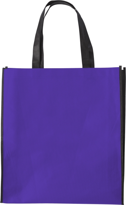 ASUKA Nákupní taška z netkané textilie s černými boky, fialová