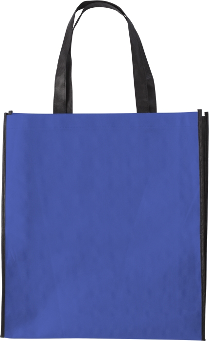 ASUKA Nákupní taška z netkané textilie s černými boky, modrá