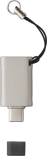 ATES Otočný USB 3.0 s USB-C, 64 GB, stříbrná