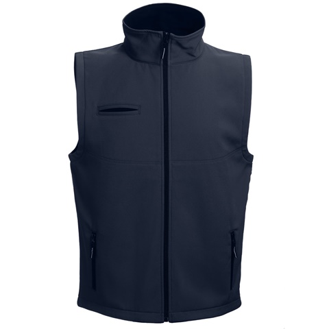 Námořnická modrá BAKU. Unisex softshellová vesta, námořnická modrá, 3XL