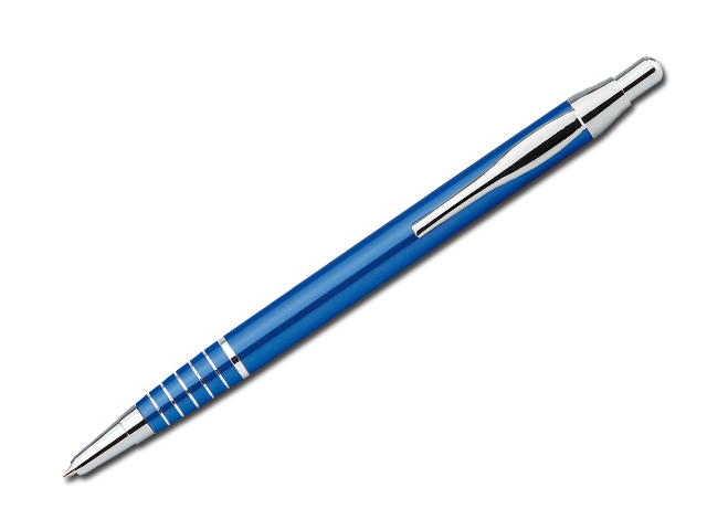 BELA kovové kuličkové pero, modrá náplň, Modrá