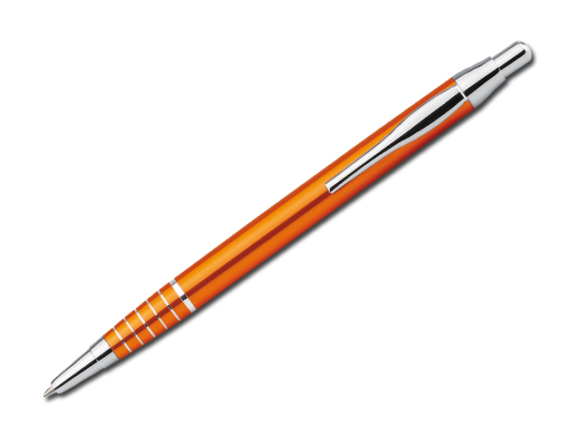 BELA kovové kuličkové pero, modrá náplň, Oranžová