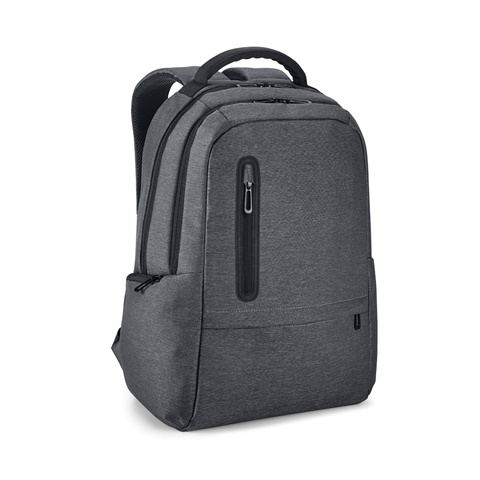 tmavě šedá BOSTON. Voděodolný dvoubarevný nylonový batoh na 17'' notebook, tmavě šedá
