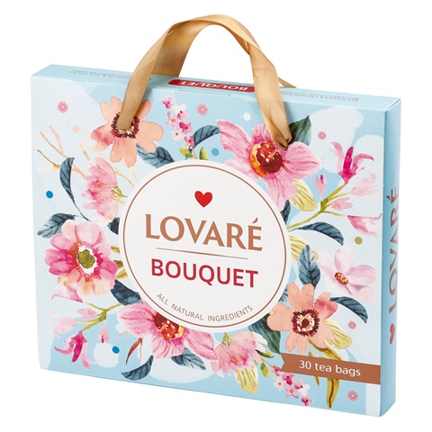 světle modrá BOUQUET. set čajů, světle modrá