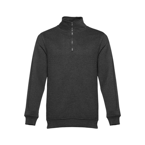 Antracitově šedý melír BUDAPEST. Unisex mikina, antracitově šedý melír, L