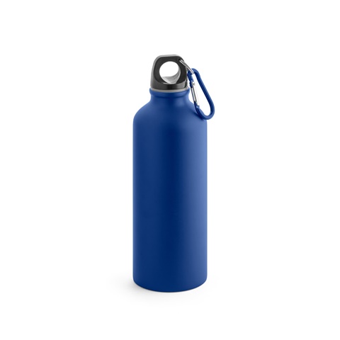 Námořnická modrá COLLINA. Hliníková láhev s karabinou 540 ml, námořnická modrá