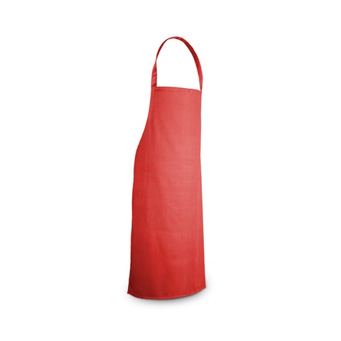 červená CUMIN. Bavlněná keprová zástěra (180 g/m²), červená