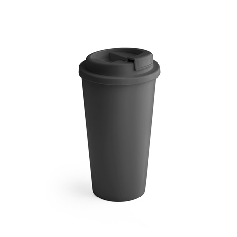 černá CUPPARI. Cestovní hrnek ze PP, černá