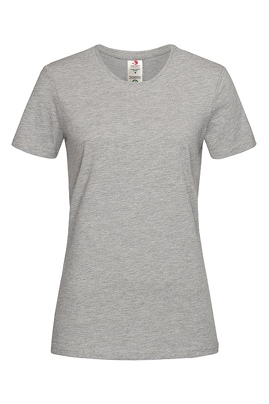 Dámské tričko STEDMAN CLASSIC-T ORGANIC WOMEN z bio bavlny, šedý melír, XS