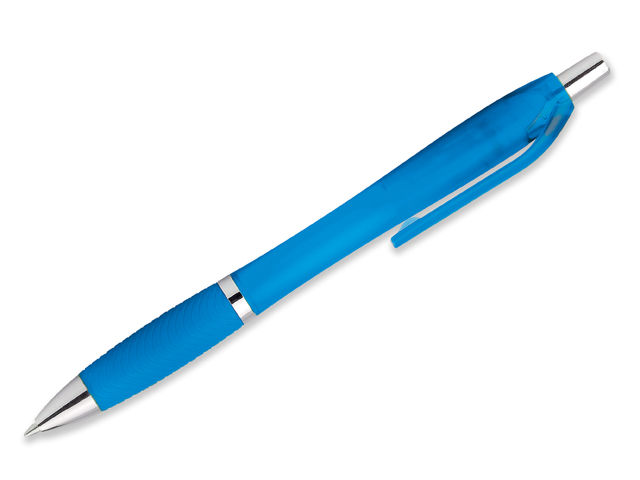 DARBY FROSTY plastové kuličkové pero, modrá náplň, Nebesky modrá