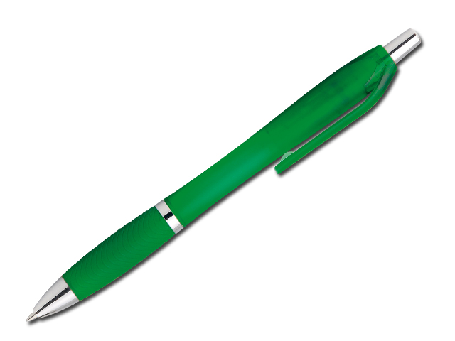 DARBY FROSTY plastové kuličkové pero, modrá náplň, Zelená