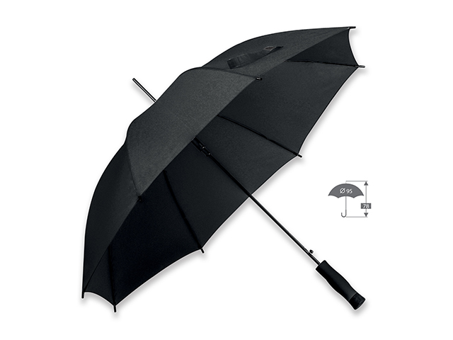 DARNEL polyesterový vystřelovací deštník, 8 panelů, Černá