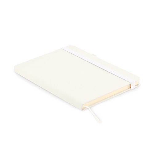 DEMIRO poznámkový zápisník v recyklovaných PU deskách, bílá
