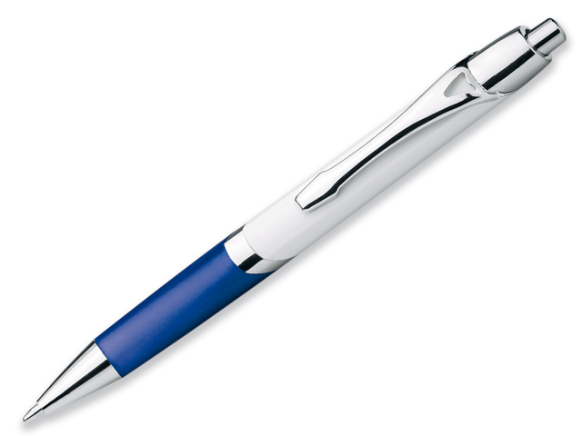 DIGIT FLAT plastové kuličkové pero, modrá náplň, Modrá