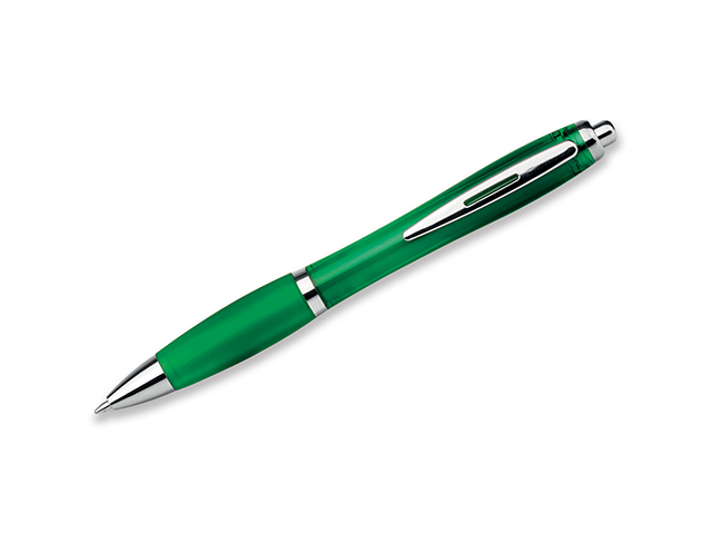 DOLPH plastové kuličkové pero, modrá náplň, Zelená