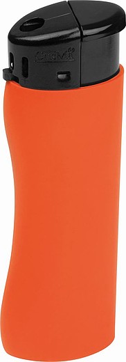 DREMON Ergonomicky tvarovaný, plnitelný zapalovač, oranžová