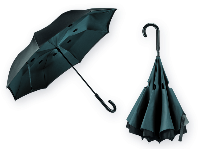 FILEY polyesterový vystřelovací deštník, 8 panelů, Modrá