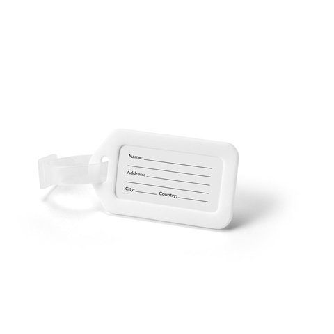 bílá FINDO. Identifikační štítek z PP, bílá