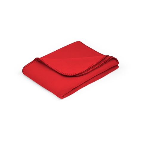 červená GALLIOT. Teplá deka (180 g/m²) z recyklovaného polyesteru (100% rPET), červená