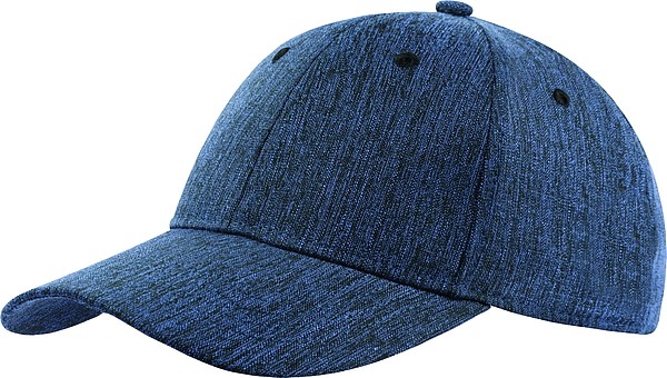 GARETA Sportovní šestipanelová čepice s vyztuženým čelem, tm. modrá