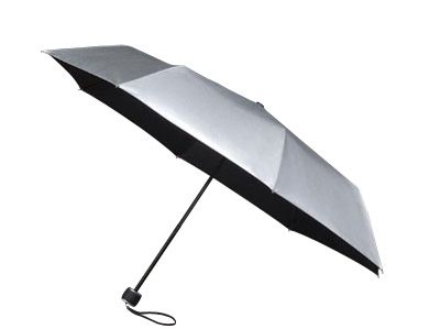 GRANADOS Skládací deštník, stříbrná, černý vnitřek