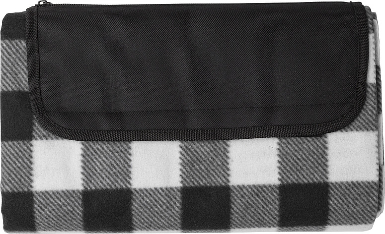 GRASA Kostkovaná pikniková deka z RPET, černá