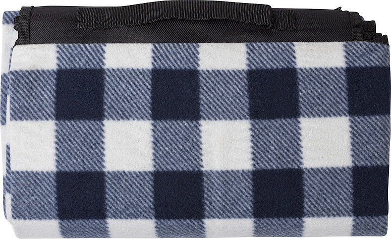 GRASA Kostkovaná pikniková deka z RPET, modrá