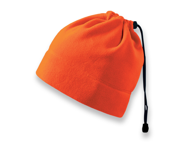 HOTTER multifunkční unisexová fleecová čepice, 240 g/m2, ADLER, Fluorescenční oranžo