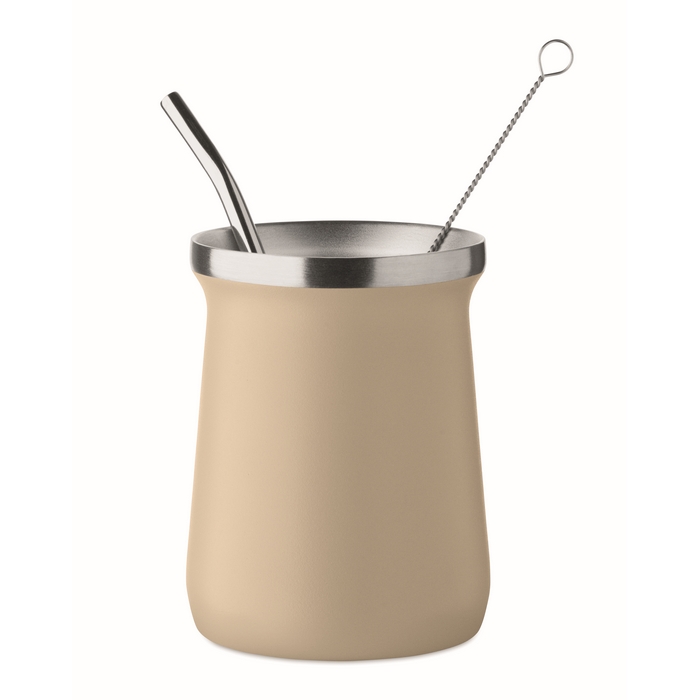béžová Hrnek na čaje Yerba maté 240 ml, béžová