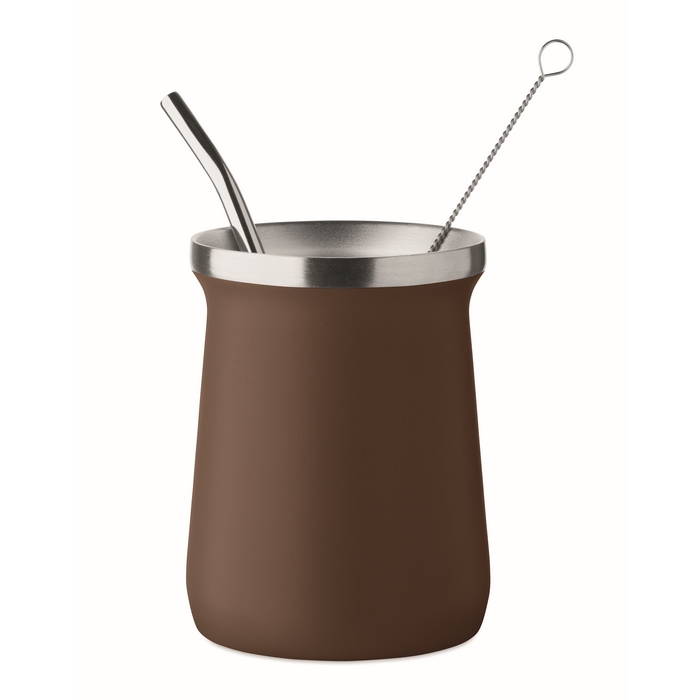 hnědá Hrnek na čaje Yerba maté 240 ml, hnědá
