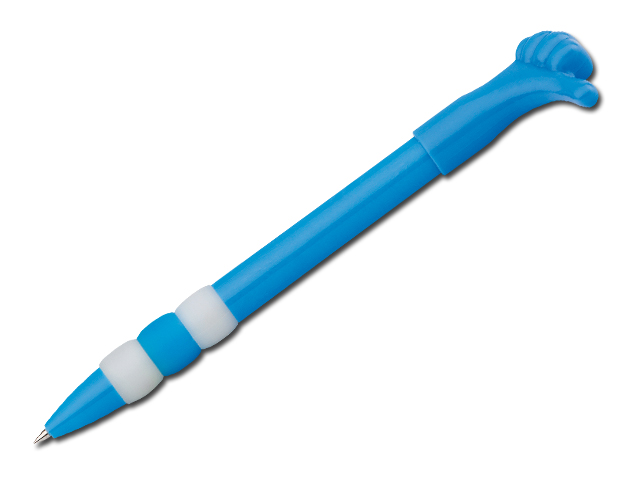 IZZY plastové kuličkové pero, modrá náplň, Světle modrá