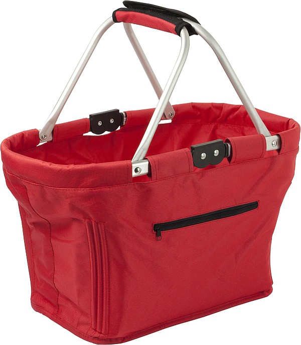 JANAH Skládací nákupní košík, 600d polyester, červený