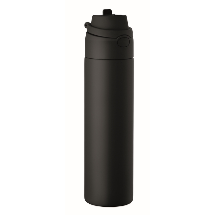 černá Jednostěnná láhev 650ml, černá