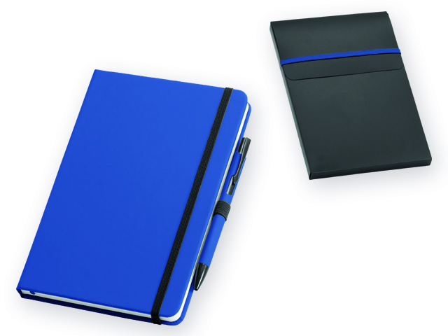 JESOLO poznámkový zápisník s kuličkovým perem, 140x210 mm, Královská modrá