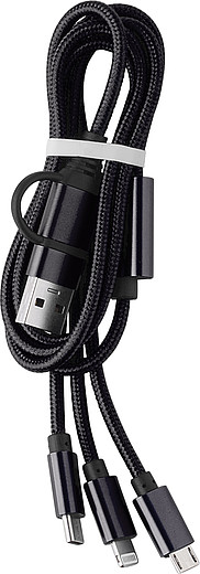 KALIBO Nabíjecí USB kabel se 3 koncovkami, černá