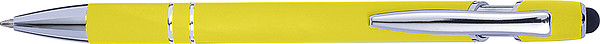 KARIOLO KP se stylusem, modrou náplní a pogumovaným povrchem, žluté