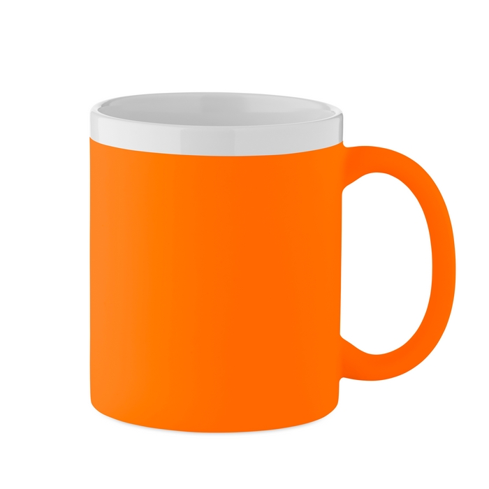 fluo oranžová Keramický hrnek 300 ml, fluo oranžová
