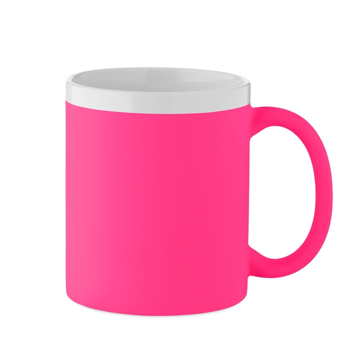 fluo růžová Keramický hrnek 300 ml, fluo růžová