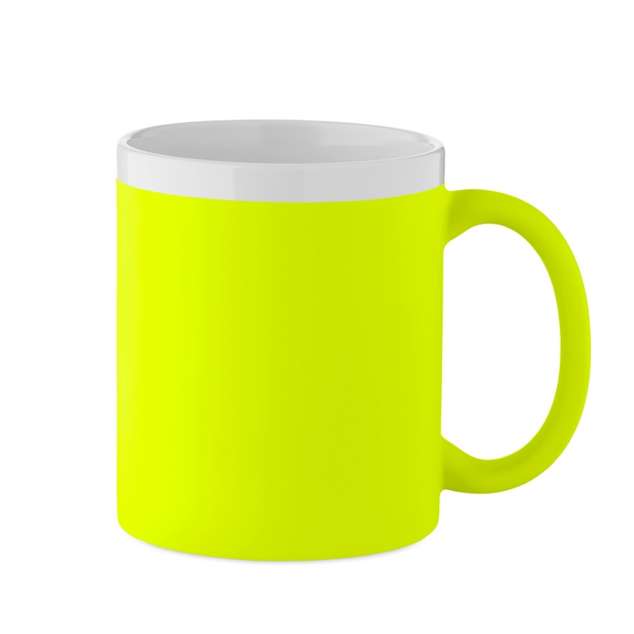 fluo žlutá Keramický hrnek 300 ml, fluo žlutá
