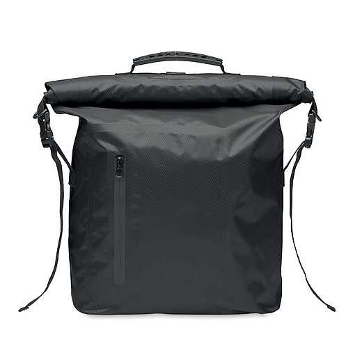 LAGIR Voděodolný rolovací batoh z recyklovaného 210D polyesteru, černá
