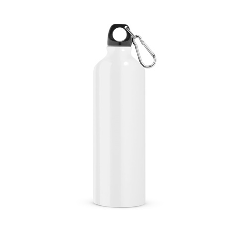 bílá LANDSCAPE L. Hliníková sportovní láhev s karabinou 800 ml, bílá