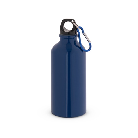 Námořnická modrá LANDSCAPE S. Hliníková sportovní láhev s karabinou 400 ml, námořnická modrá