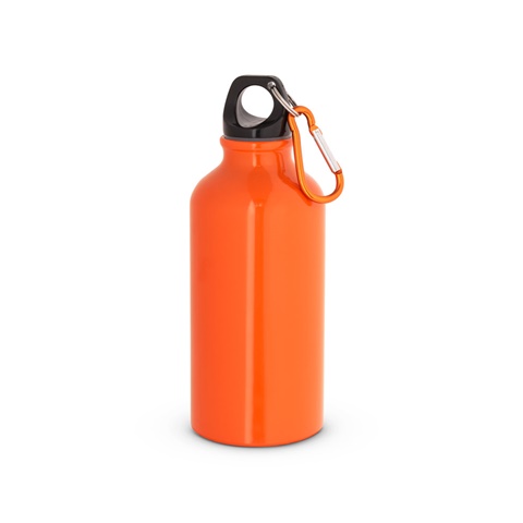 oranžová LANDSCAPE S. Hliníková sportovní láhev s karabinou 400 ml, oranžová