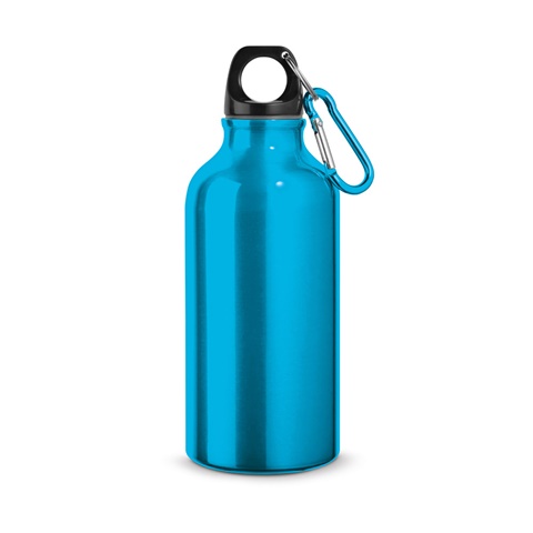 světle modrá LANDSCAPE S. Hliníková sportovní láhev s karabinou 400 ml, světle modrá