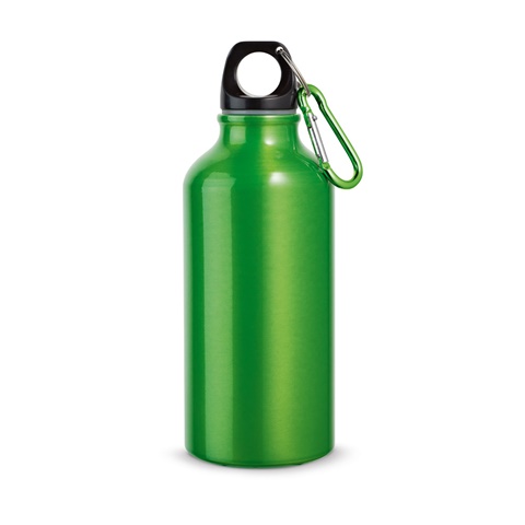 světle zelená LANDSCAPE S. Hliníková sportovní láhev s karabinou 400 ml, světle zelená
